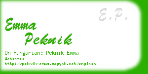 emma peknik business card